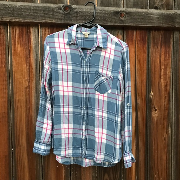Woolrich Tops - Woolrich Plaid Rayon Button Down Shirt